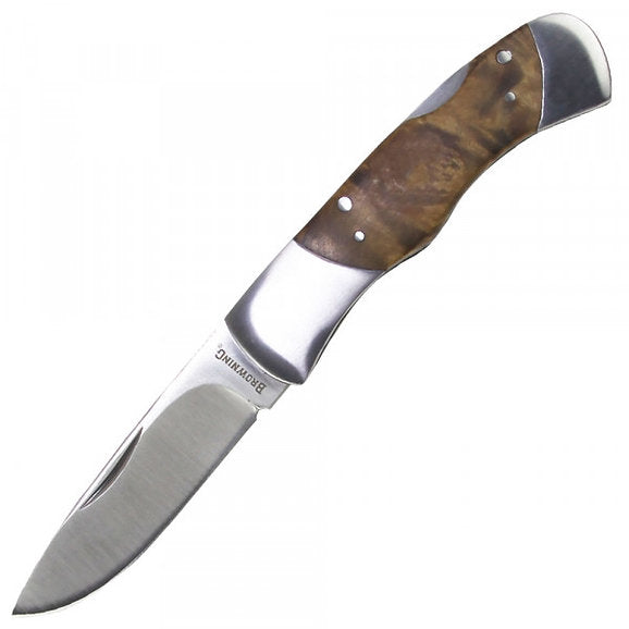 Browning Pursuit Burl Wood Folder Knife